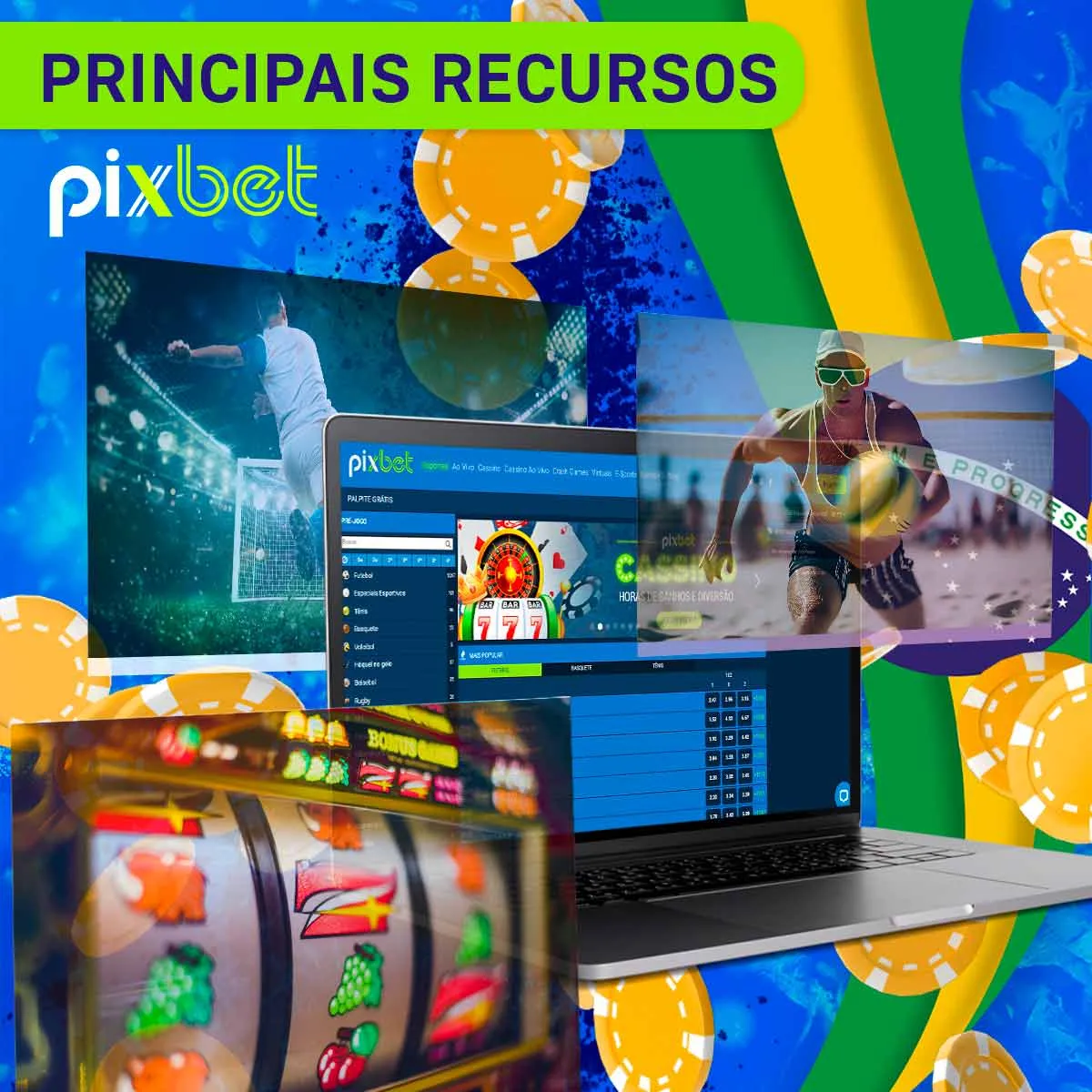 Características principais do casino na casa de apostas Pixbet no Brasil