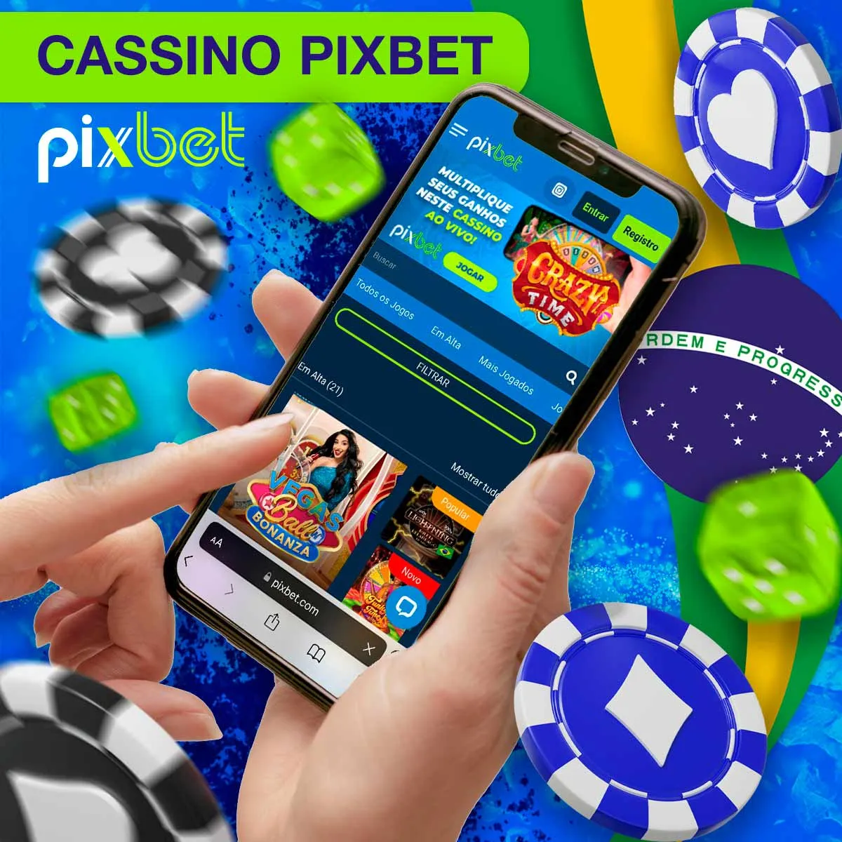 Variedade de jogos de casino na casa de apostas Pixbet no Brasil