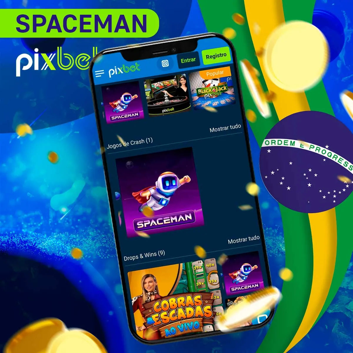 Jogo popular Spaceman na casa de apostas Pixbet no Brasil