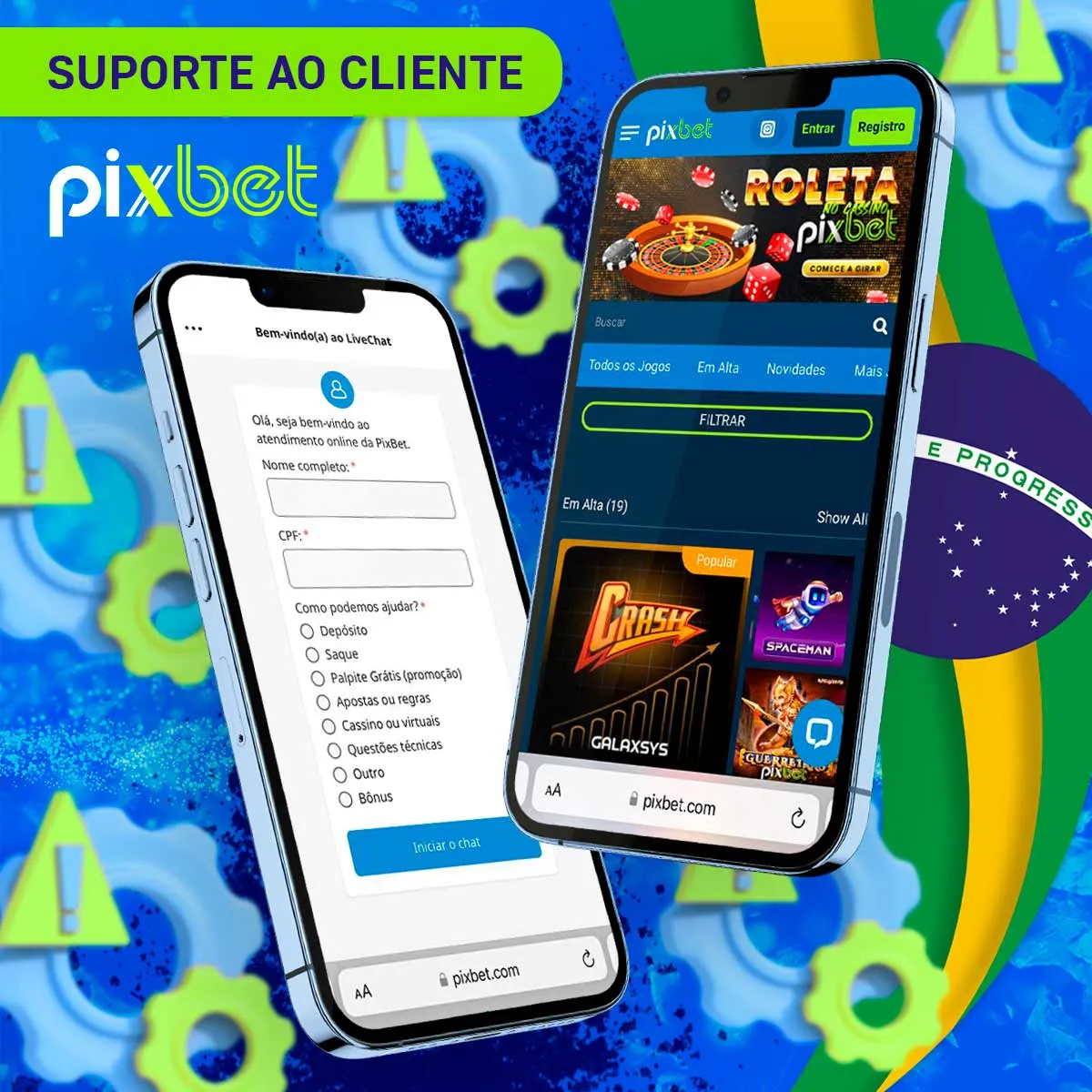 Suporte de apostas Pixbet no Brasil