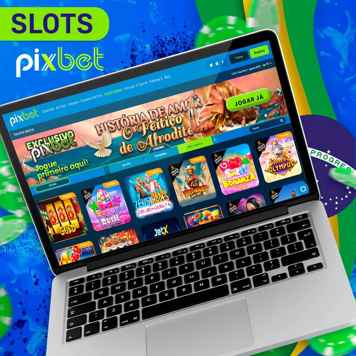 Slots de casino na casa de apostas Pixbet no Brasil