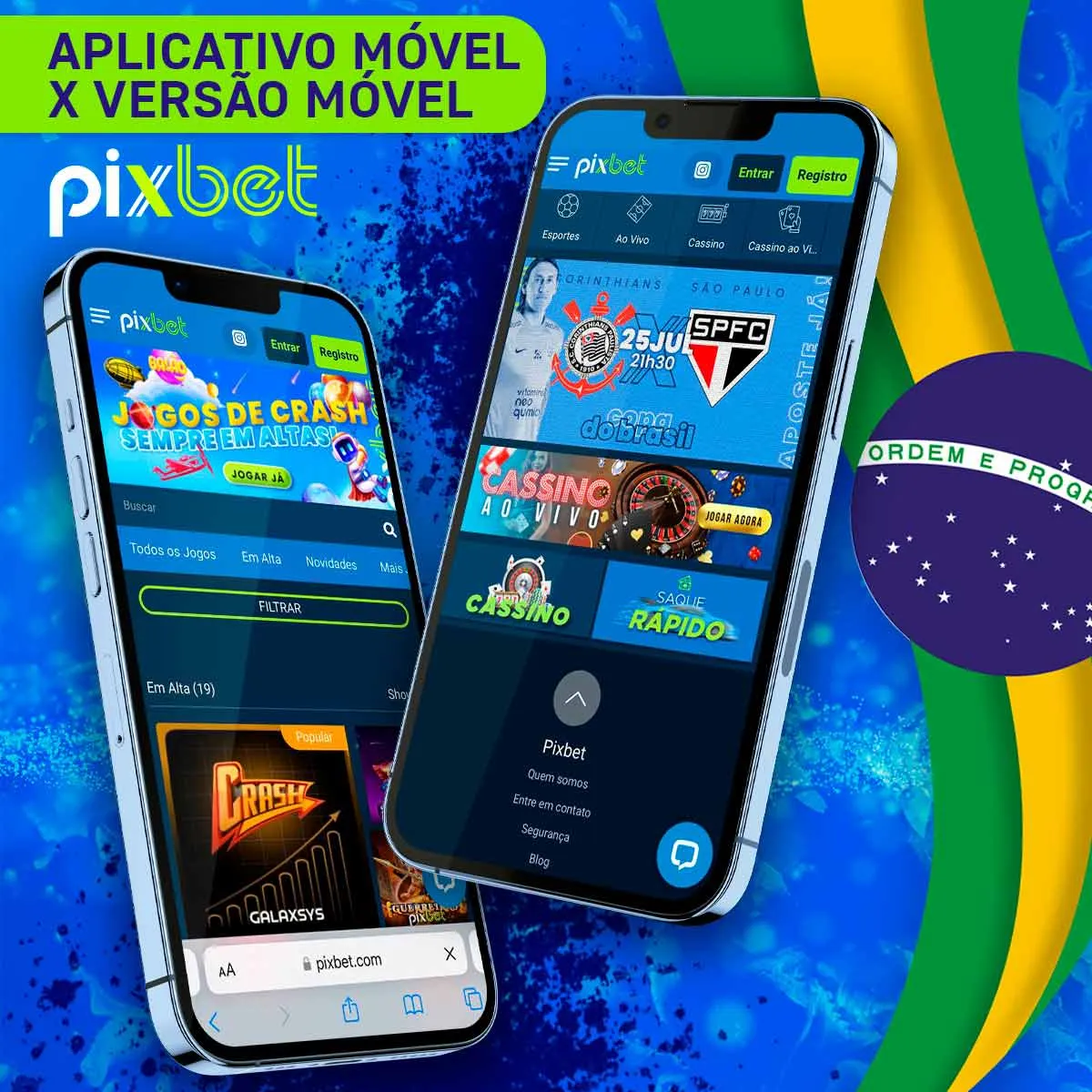 Diferenças entre a aplicação móvel e a versão móvel da casa de apostas Pixbet no Brasil